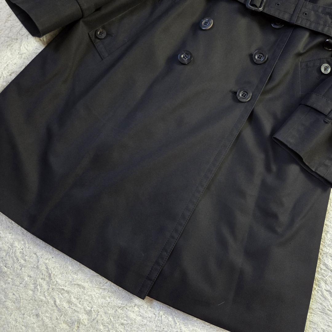 極美品 アクアスキュータム トレンチコート クラブチェック ライナーパープル L