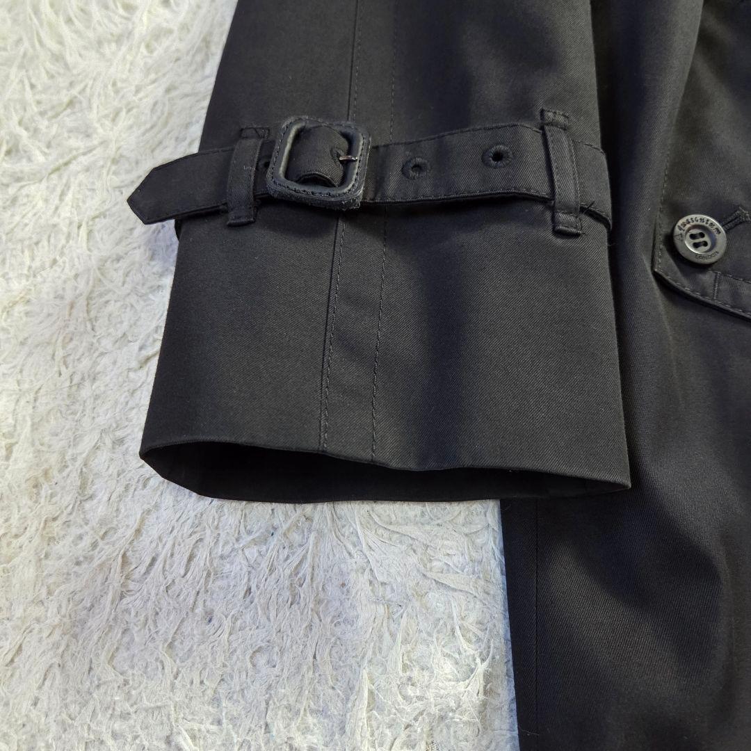 極美品 アクアスキュータム トレンチコート クラブチェック ライナーパープル L