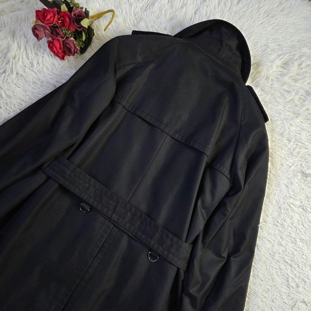 極美品 アクアスキュータム トレンチコート クラブチェック ライナーパープル L