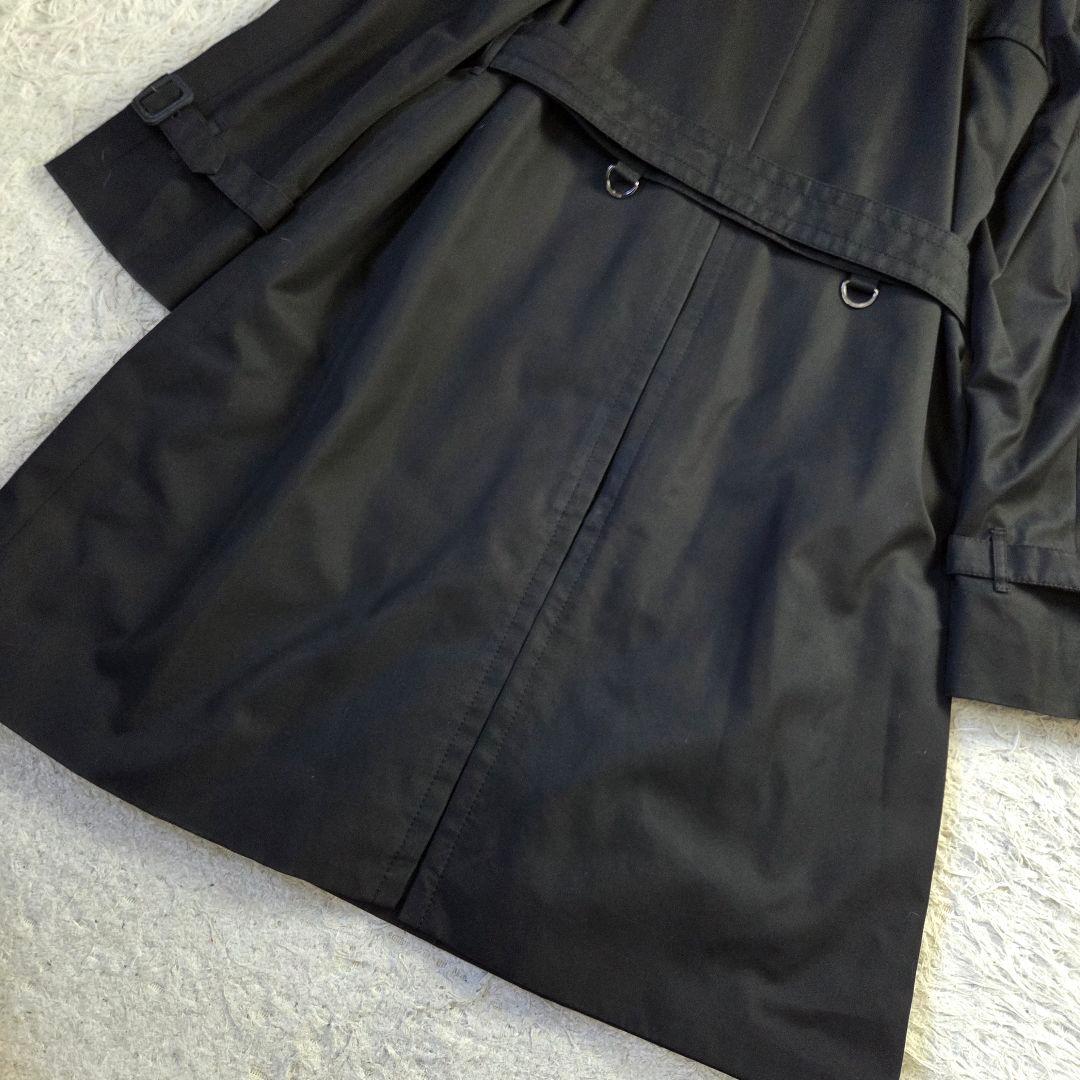 極美品 アクアスキュータム トレンチコート クラブチェック ライナーパープル L