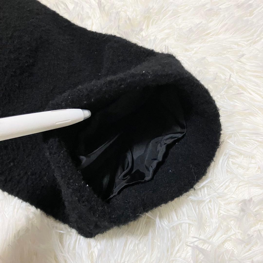 美品 ヨーガンレール フーデットコート ウール 黒 M