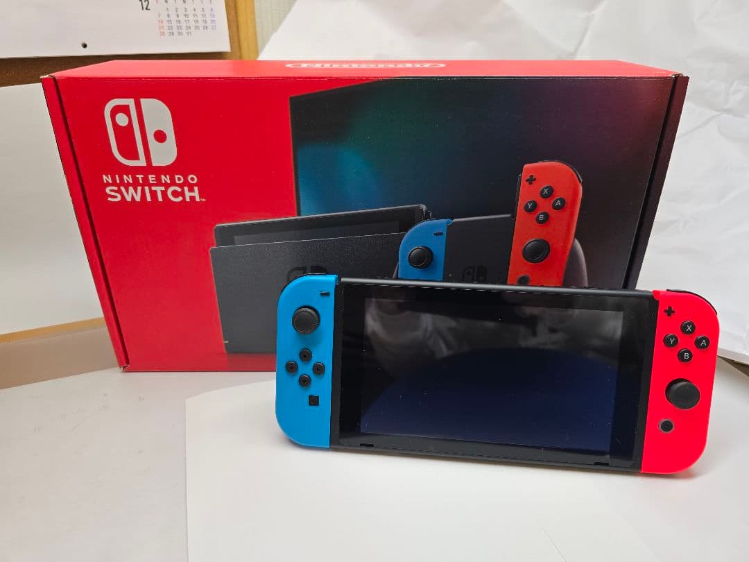 【完品】Nintendo Switch 本体 ネオンブルー/レッド 箱付き