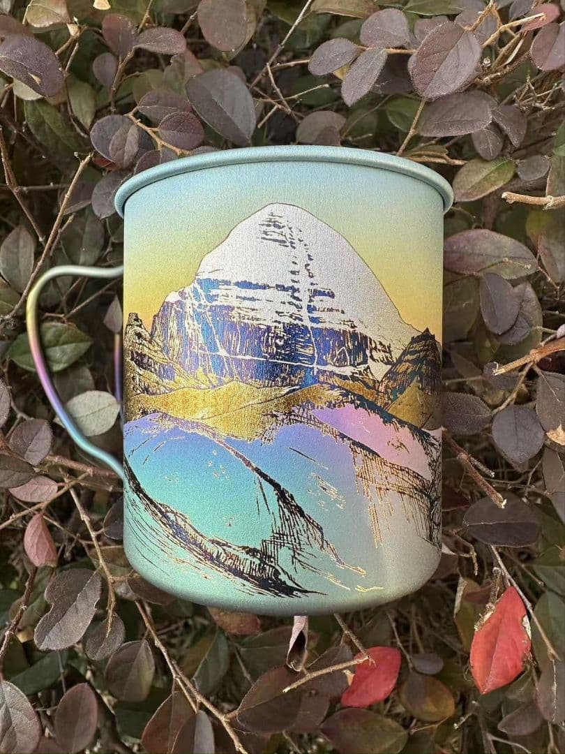 スノーピーク チタンマグ カスタム 陽極酸化 300ml カイラス山 カラフル