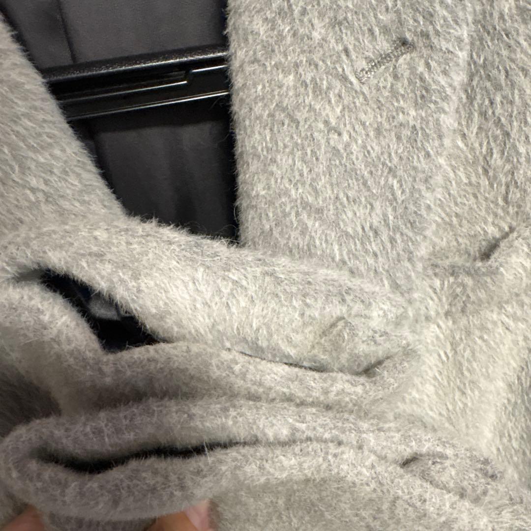 【EMPORIO ARMANI】 グレー ダブルブレスト チェスターコート