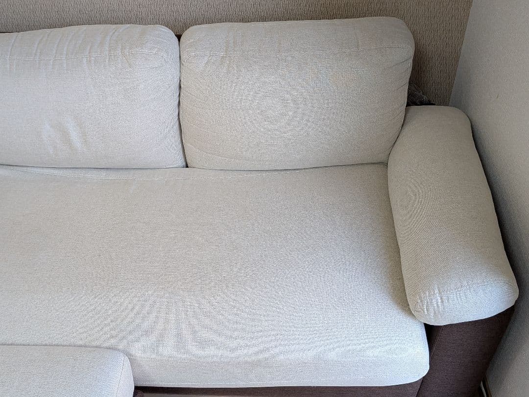 5人掛けコーナーカウチソファ 布張りツートンタイプ (IV) ニトリ