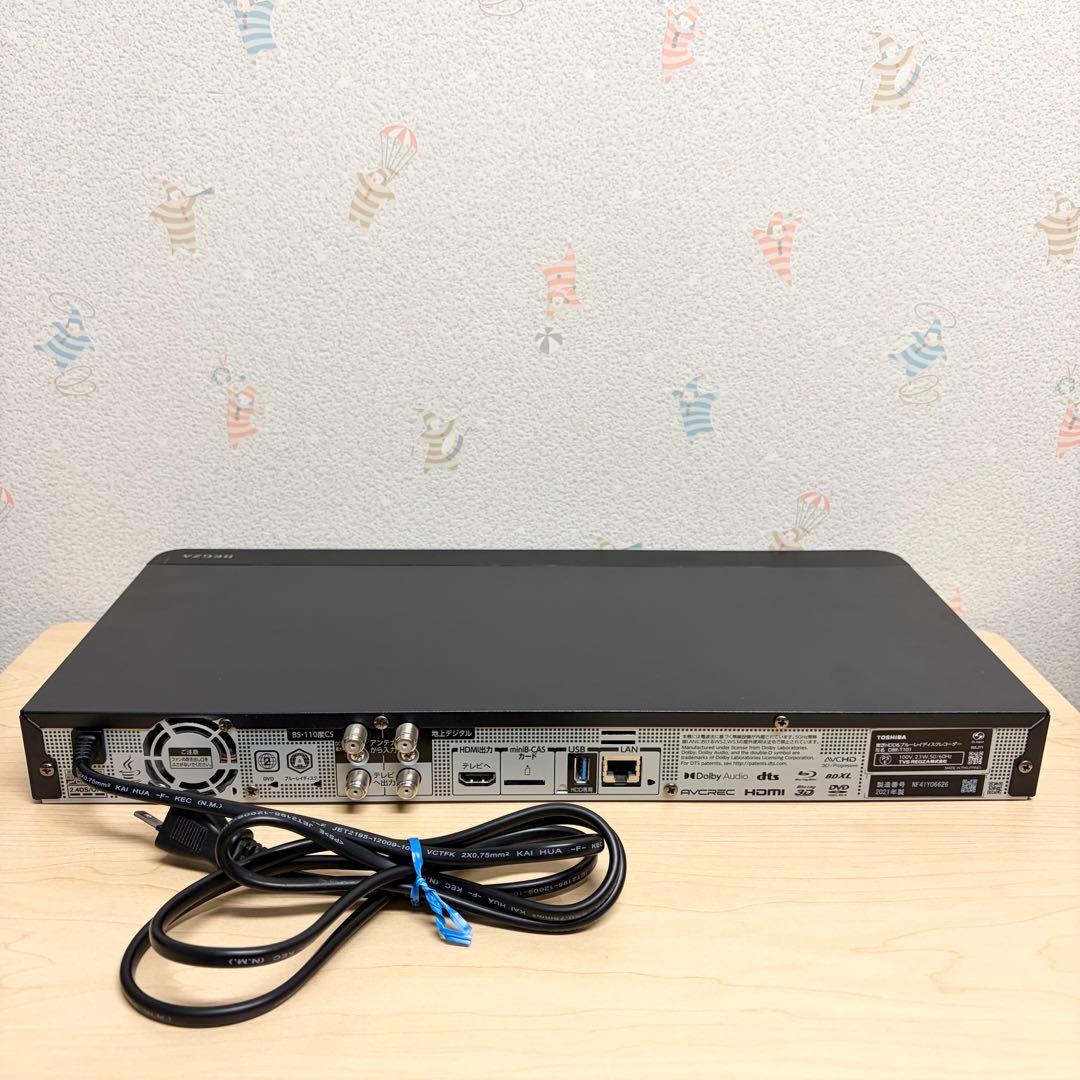 東芝 REGZA DBR-T101 ブルーレイレコーダー 2021年製