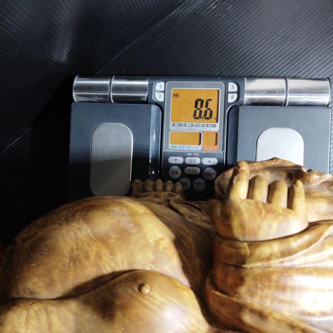 布袋様木彫り彫刻【黄金楠木彫】