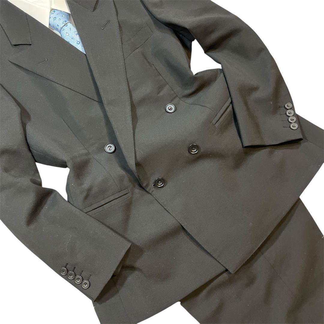 【極美品】バーバリーズ ブラック ダブルブレストスーツ 高級スーツ セットアップ