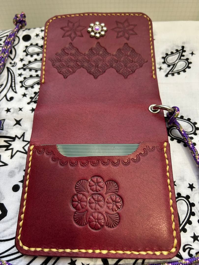 kcs funny HTC レッドムーン　ラクリエ　革財布　フラットヘッド