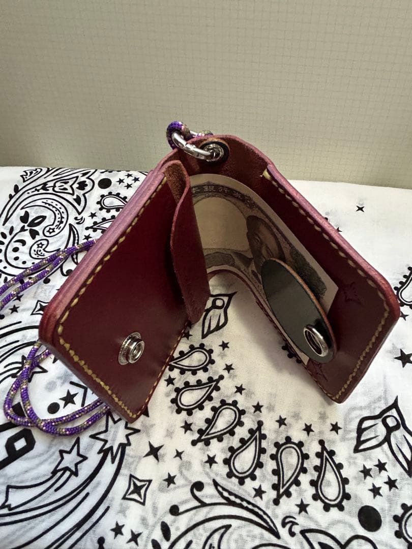 kcs funny HTC レッドムーン　ラクリエ　革財布　フラットヘッド