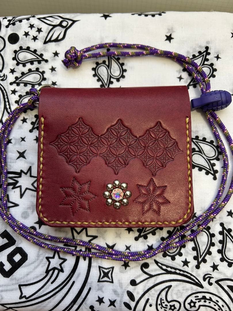 kcs funny HTC レッドムーン　ラクリエ　革財布　フラットヘッド