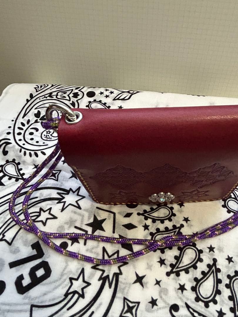 kcs funny HTC レッドムーン　ラクリエ　革財布　フラットヘッド