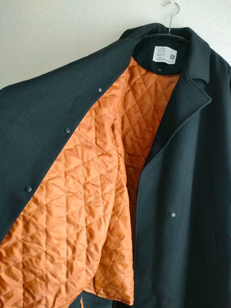 パシオーネ　ブラック　サイズ38　WARM素材 トレンチコート