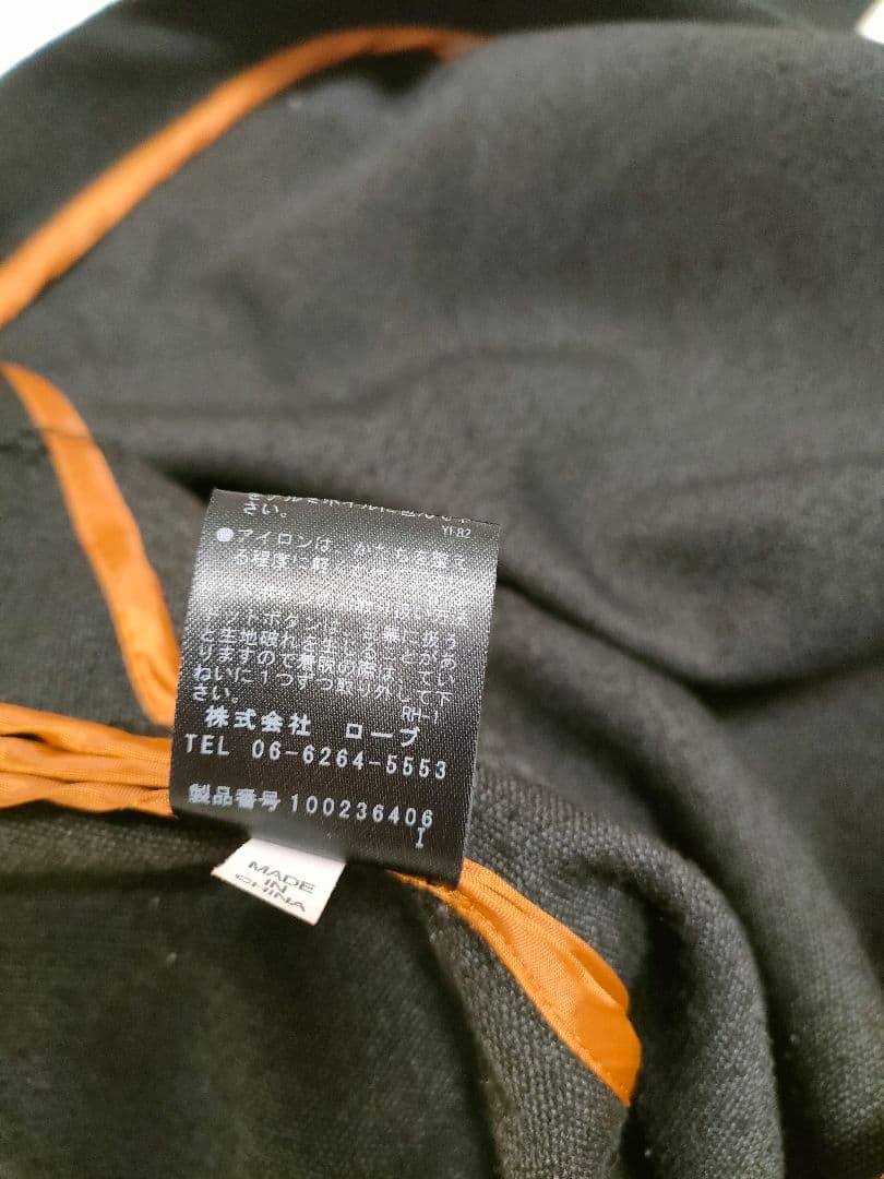 パシオーネ　ブラック　サイズ38　WARM素材 トレンチコート