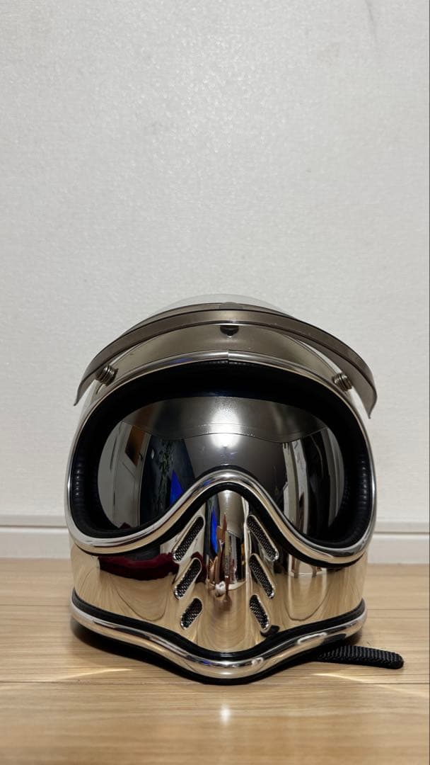 NOBUDZ バースト クロムクロス ヘルメット (クロムメッキ) XL