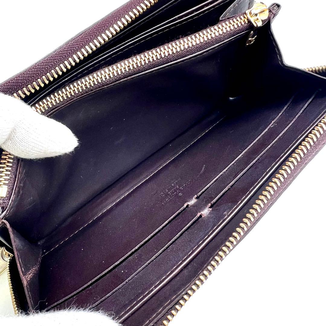 ルイヴィトン ジッピーウォレット ヴェルニ アマラント M93522モノグラム