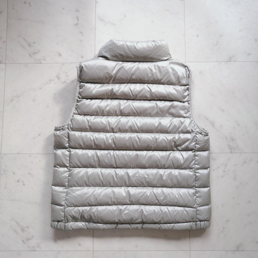 美品 ラルフローレン ポニー刺繍 ダウンベスト スタンドカラー グレー