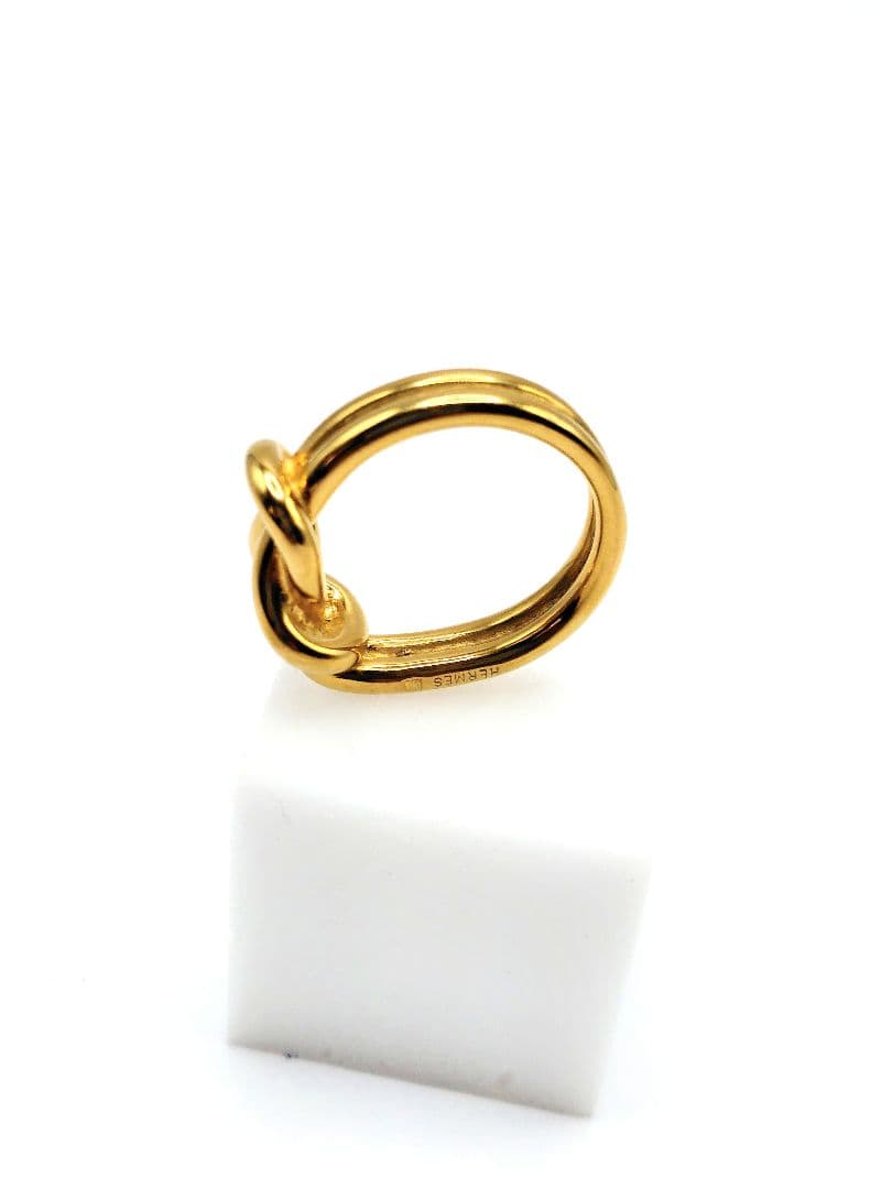 エルメス HERMES スカーフリング メタル ゴールド e59607g