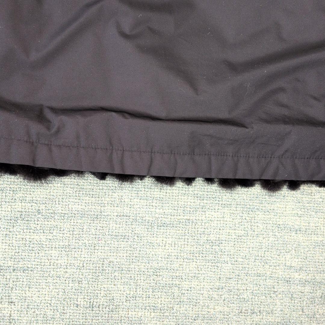 ア*ア様 フード付き ブラックミンクリバーシブルジレ