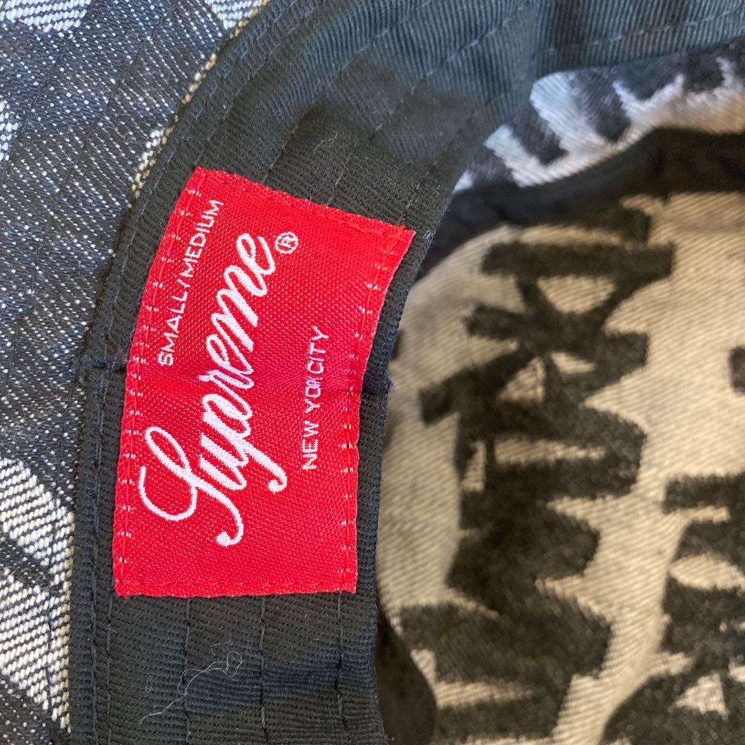 Supreme バケットハット ブラック/ホワイト