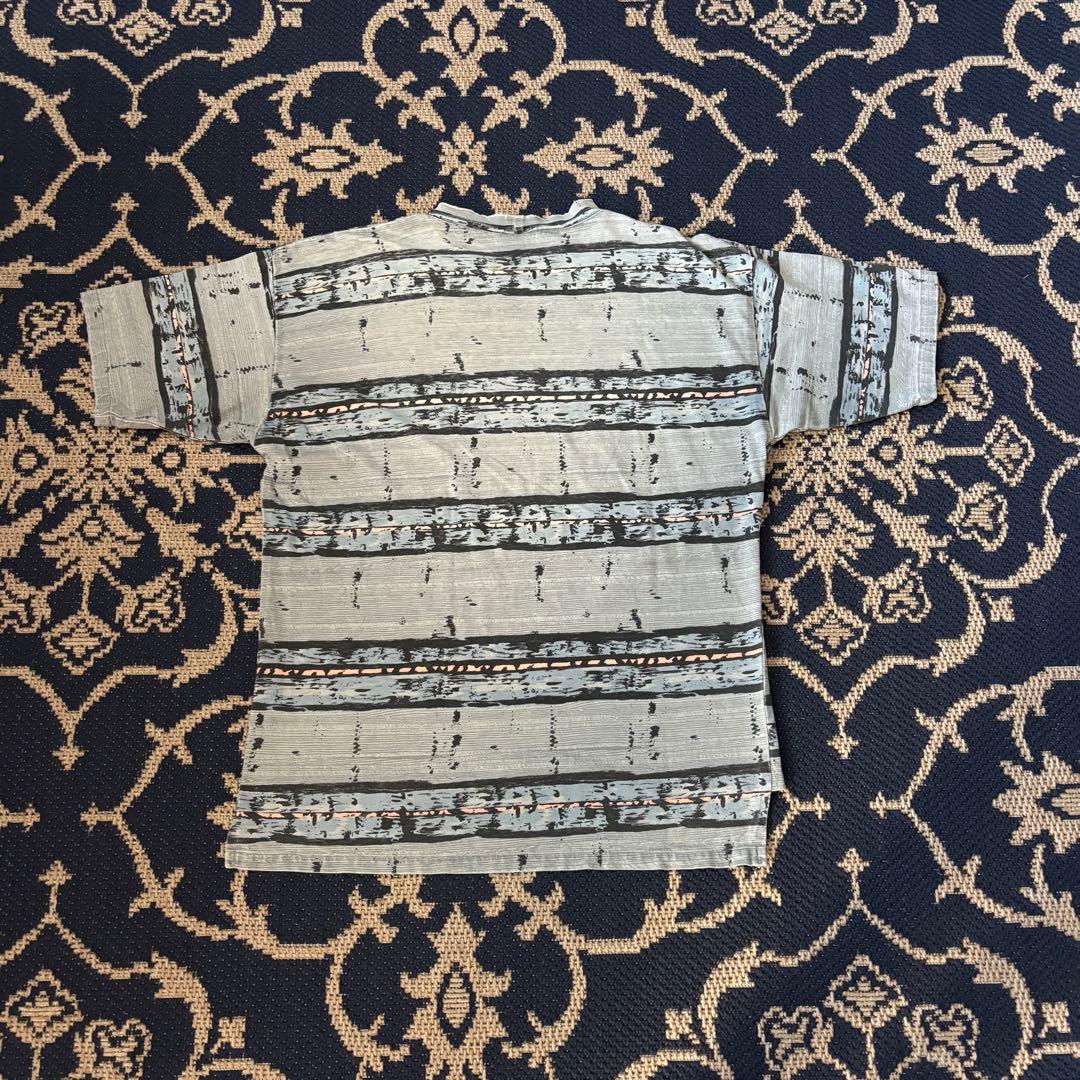 「vintage」80s QUIKSILVER 初期 総柄ボーダー ビッグサイズ