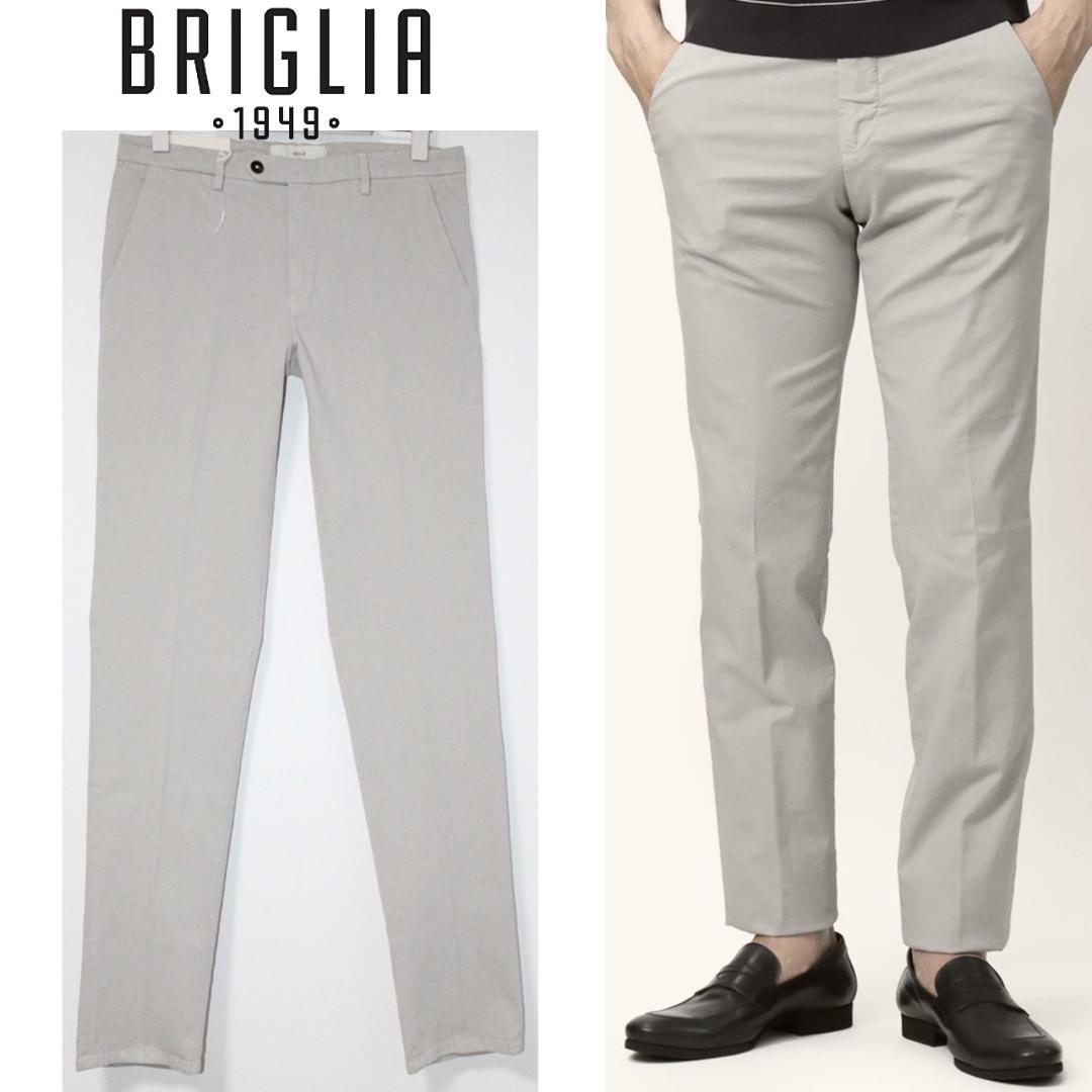 新品 ブリリア1949 ハイストレッチ ノープリーツパンツ Lサイズ（84cm）