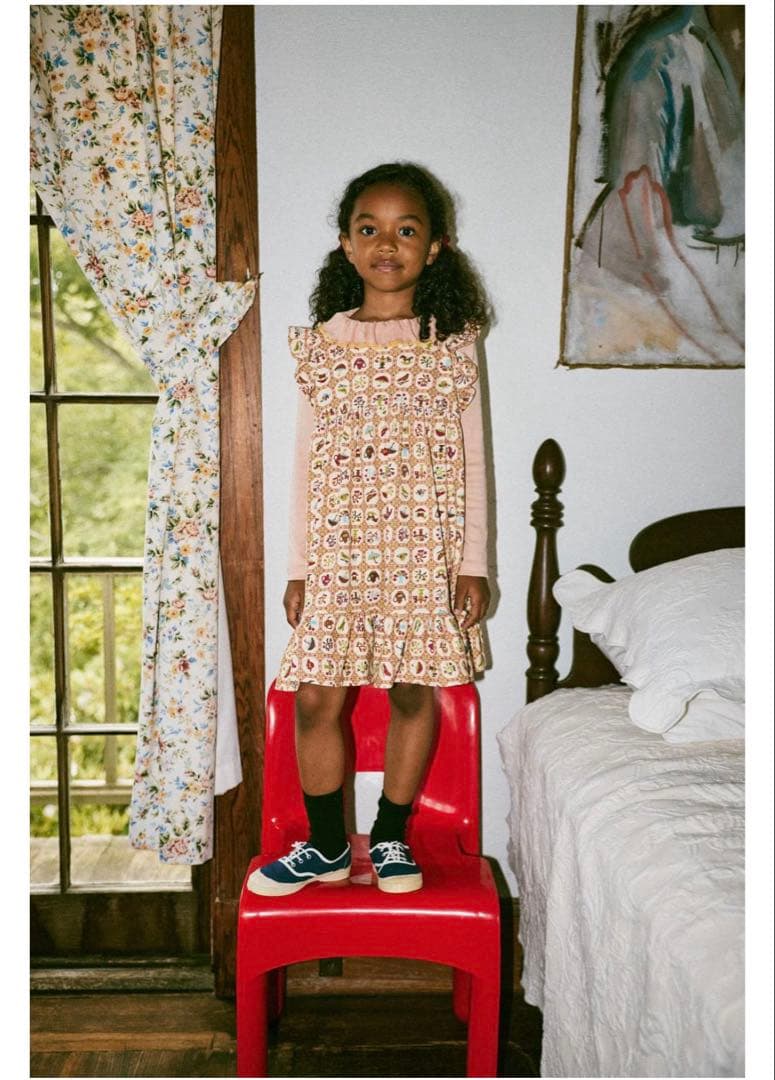 ワンピース Ruffle Sleeve Dress 6y