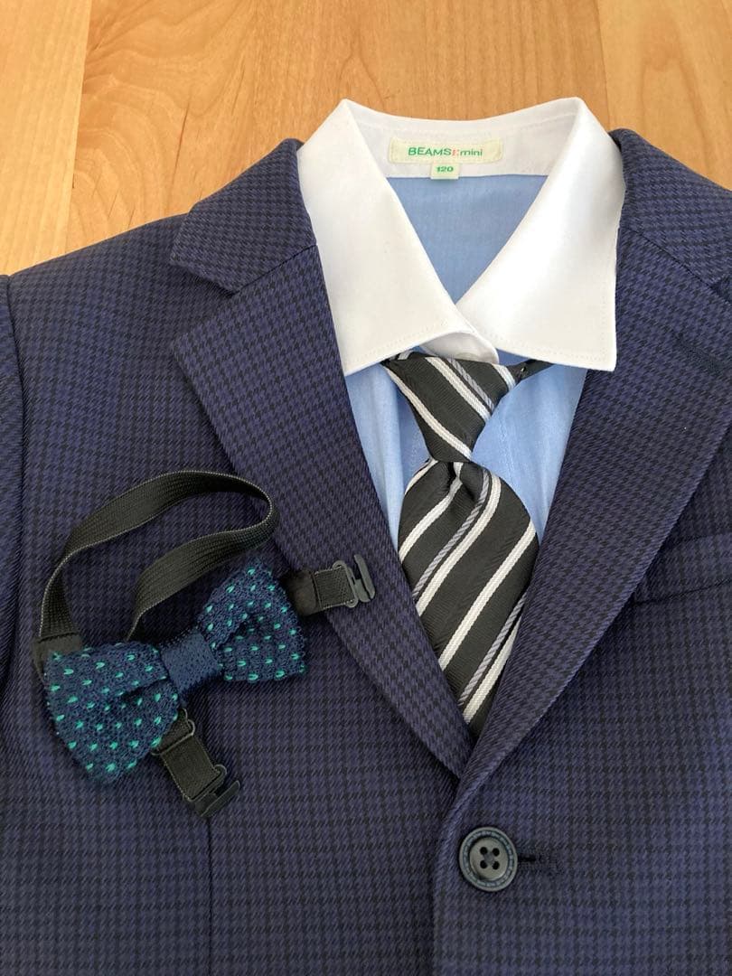 BEAMS mini フォーマルスーツ 120 ネイビー　入学式　結婚式　七五三