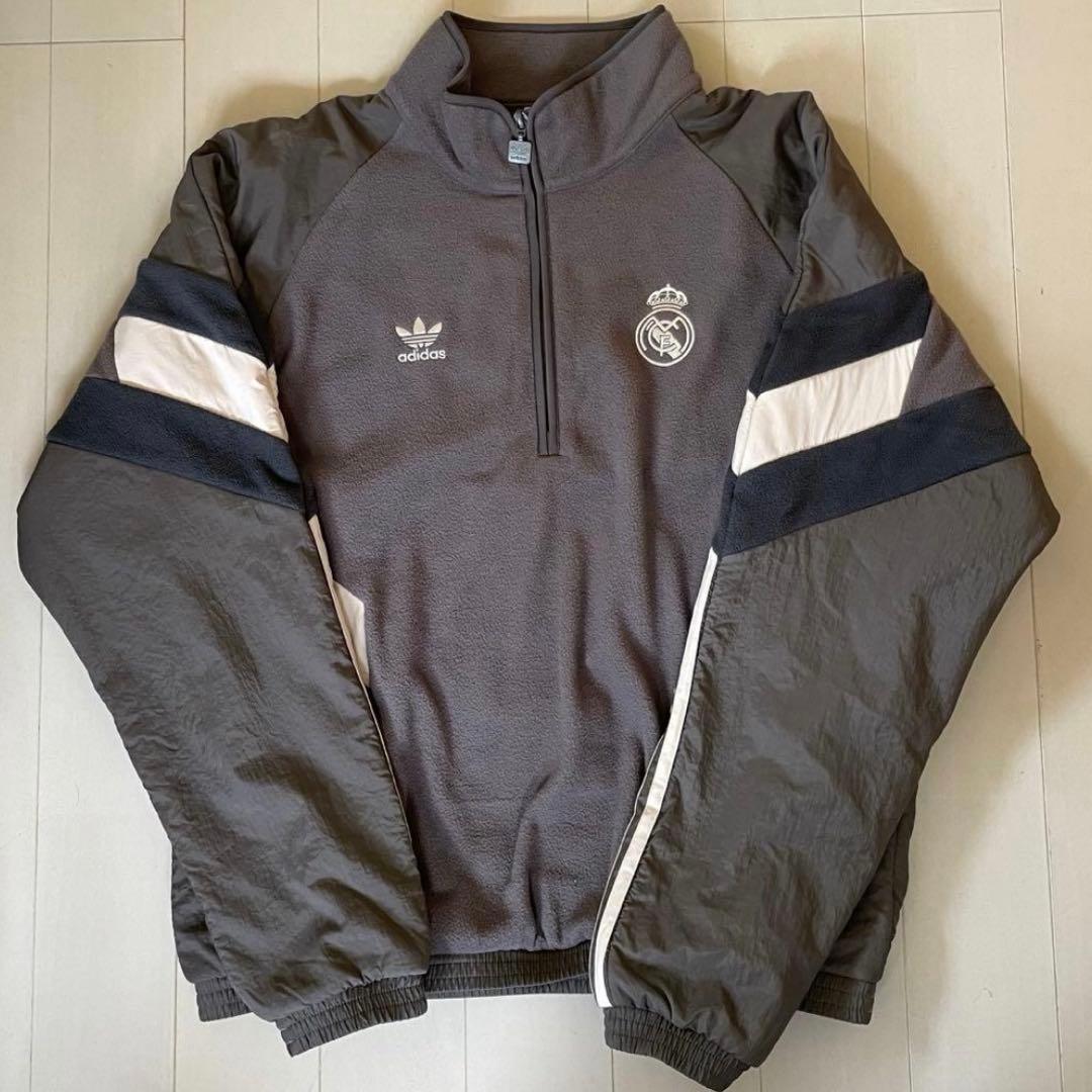adidas レアルマドリード フリーススウェット 24/25 ハーフジップ