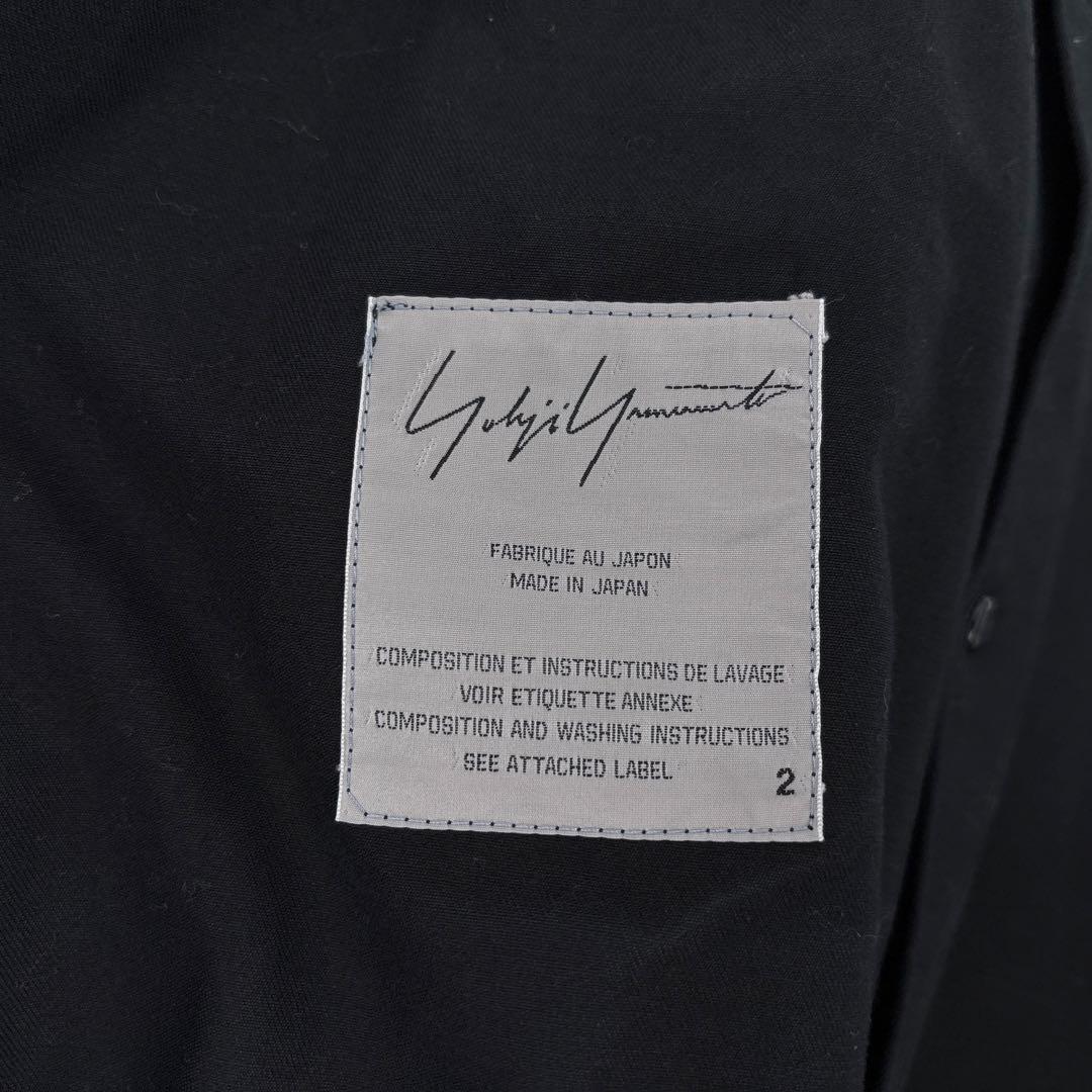希少】ヨウジヤマモト コットン トレンチコート 変形 　モッズコート　黒