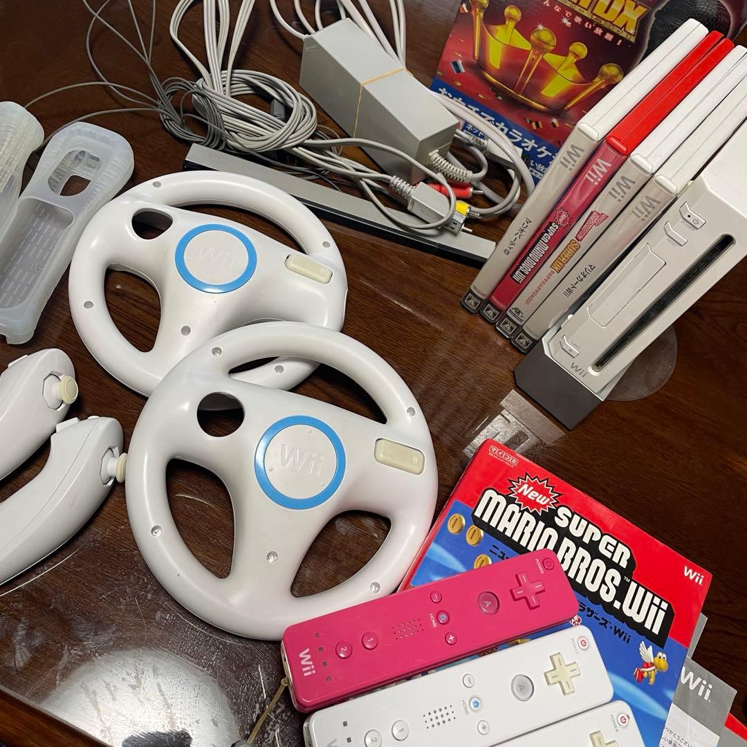 Wii 本体＋ソフト4個セット マリオ カラオケ
