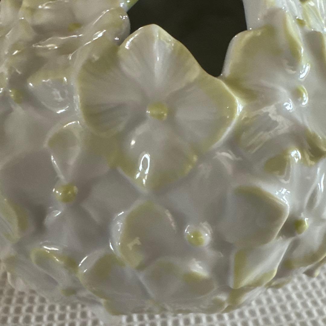 ★ロイヤルコペンハーゲン 花瓶 フラワーベース アジサイ ホワイト×グリーン