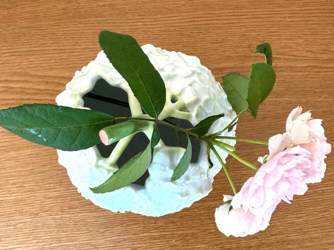 ★ロイヤルコペンハーゲン 花瓶 フラワーベース アジサイ ホワイト×グリーン