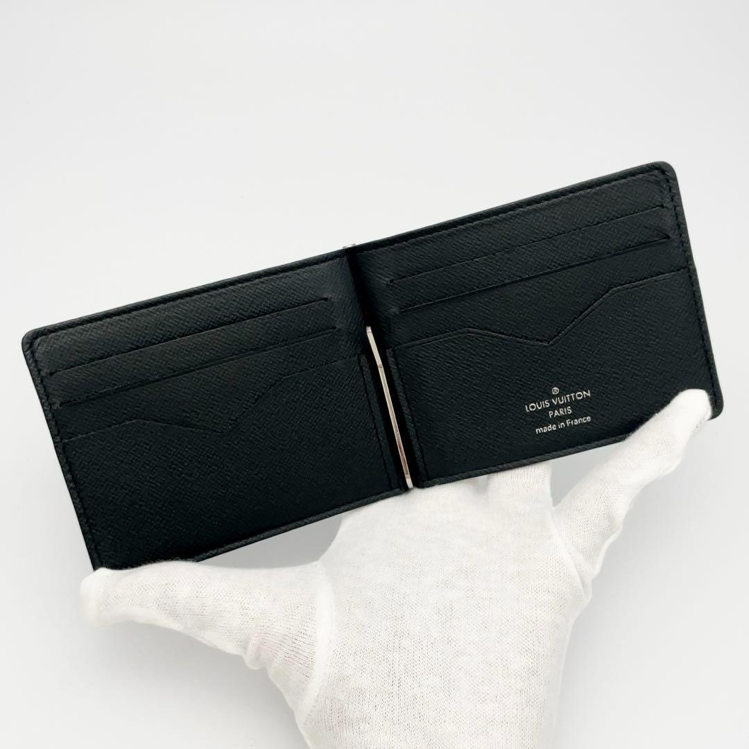 現行★RFID★ルイヴィトン ポルトフォイユ パンス タイガ マネークリップ 黒