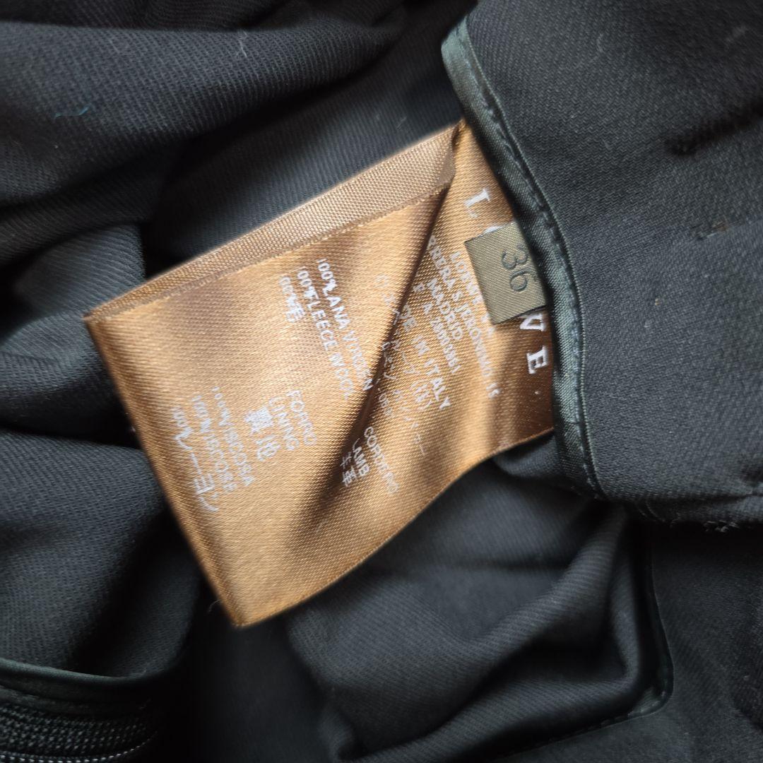 美品　ロエベ　黒いフレアスカート ひざ丈 レザー紐　y16