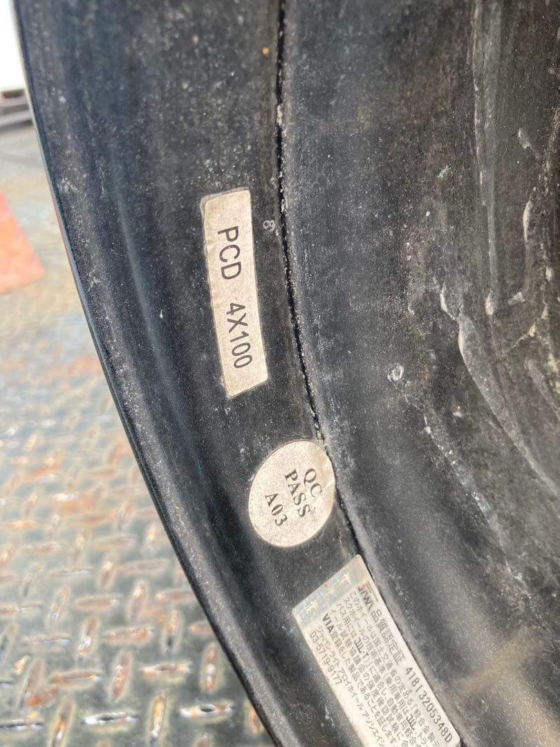 アルミホイール 14インチ PCD 4x100 5J*35 4本セット　送料込み