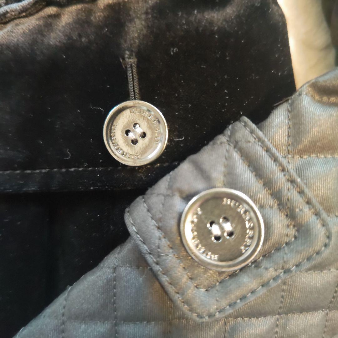 希少 極美品 BURBERRY シルクベルベット ロングコート 黒