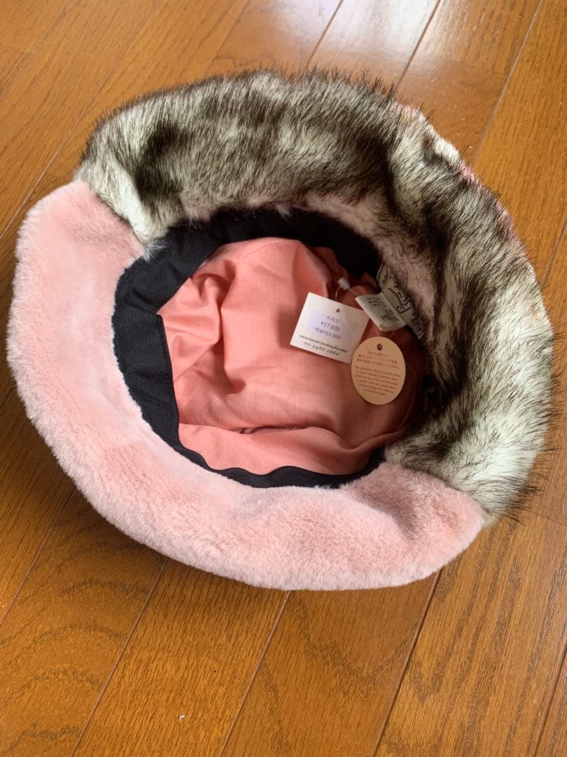 バラ色の帽子 ハギハギファークロシェ 新品未使用