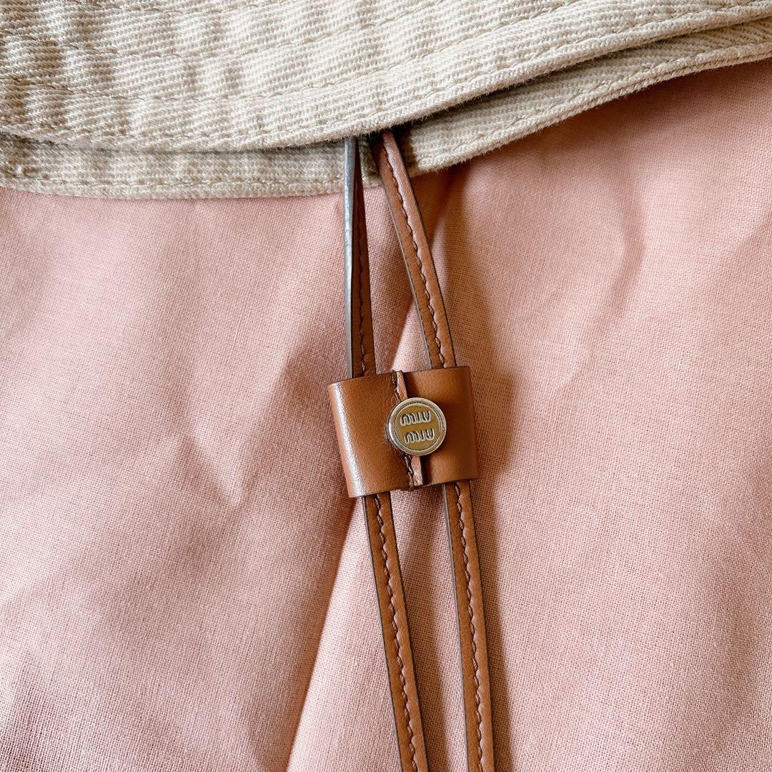 まえ ❣️miumiu 新作 ロゴ ドリルハット