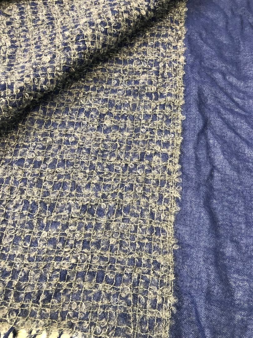 Rocky yamamoto ウール 切替 ストール マフラー