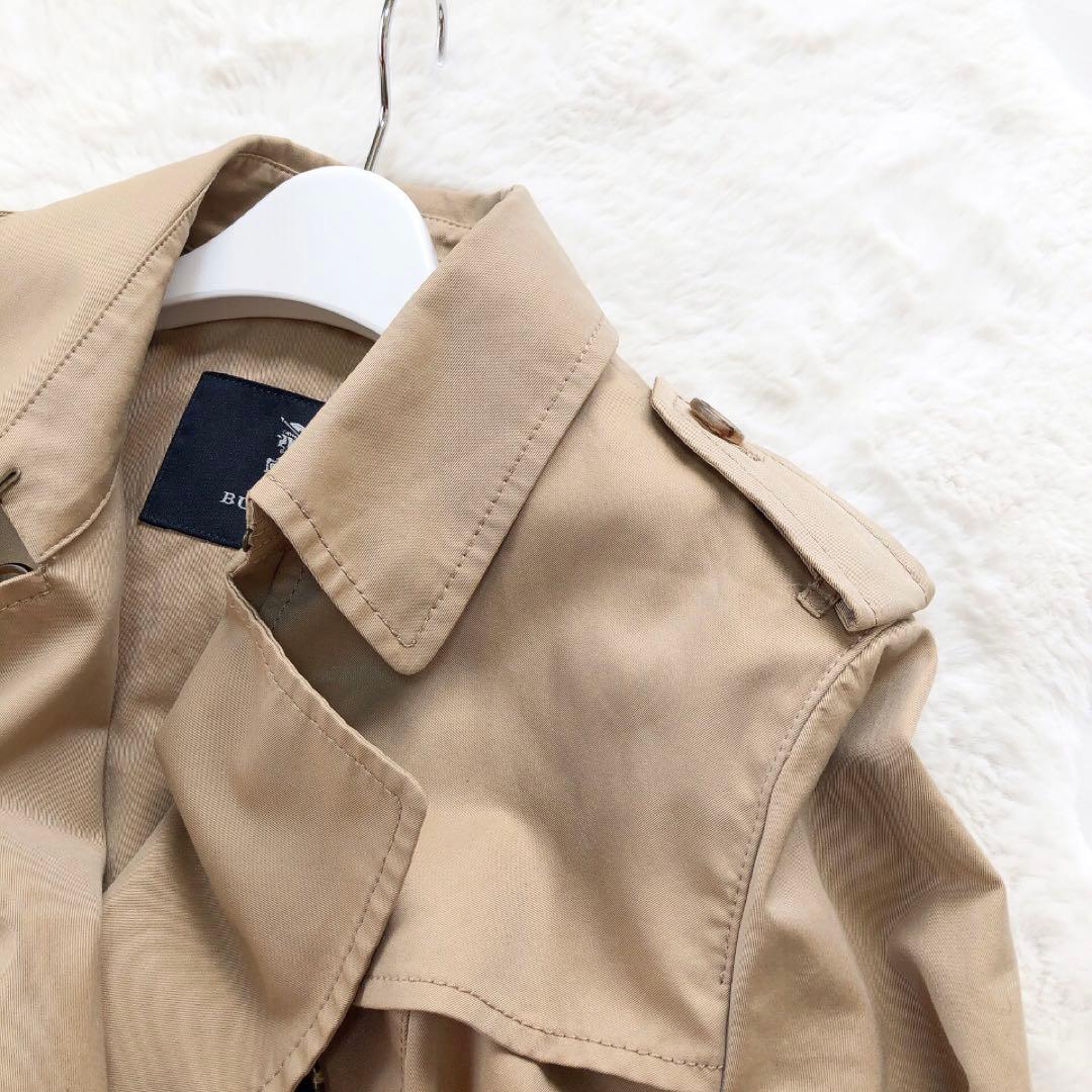 BURBERRY*バーバリーロンドン　大きいサイズ44　トレンチコート　チェック