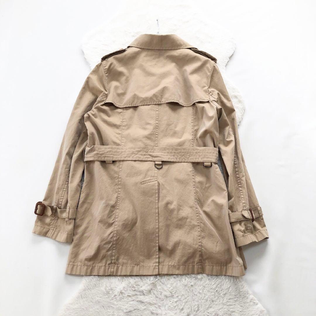 BURBERRY*バーバリーロンドン　大きいサイズ44　トレンチコート　チェック