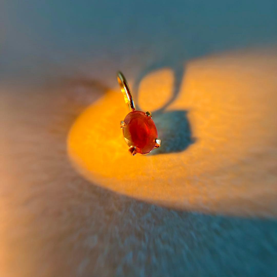 K18 天然石アレキサンドライトoval希少　レア　ペンダントトップ18金 2