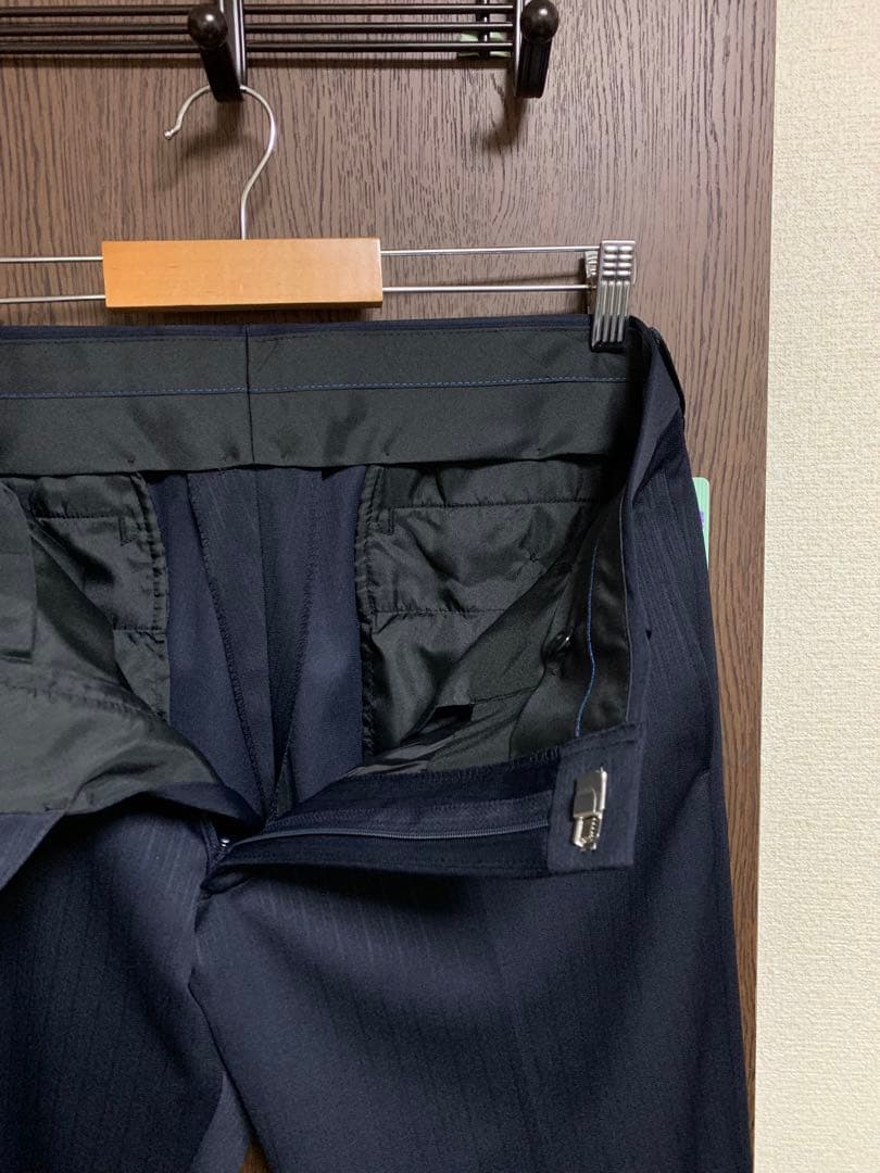 AB4新品未使用！快適ウォッシャブルストレッチスーツ！定番ネイビー！小訳！秋冬春