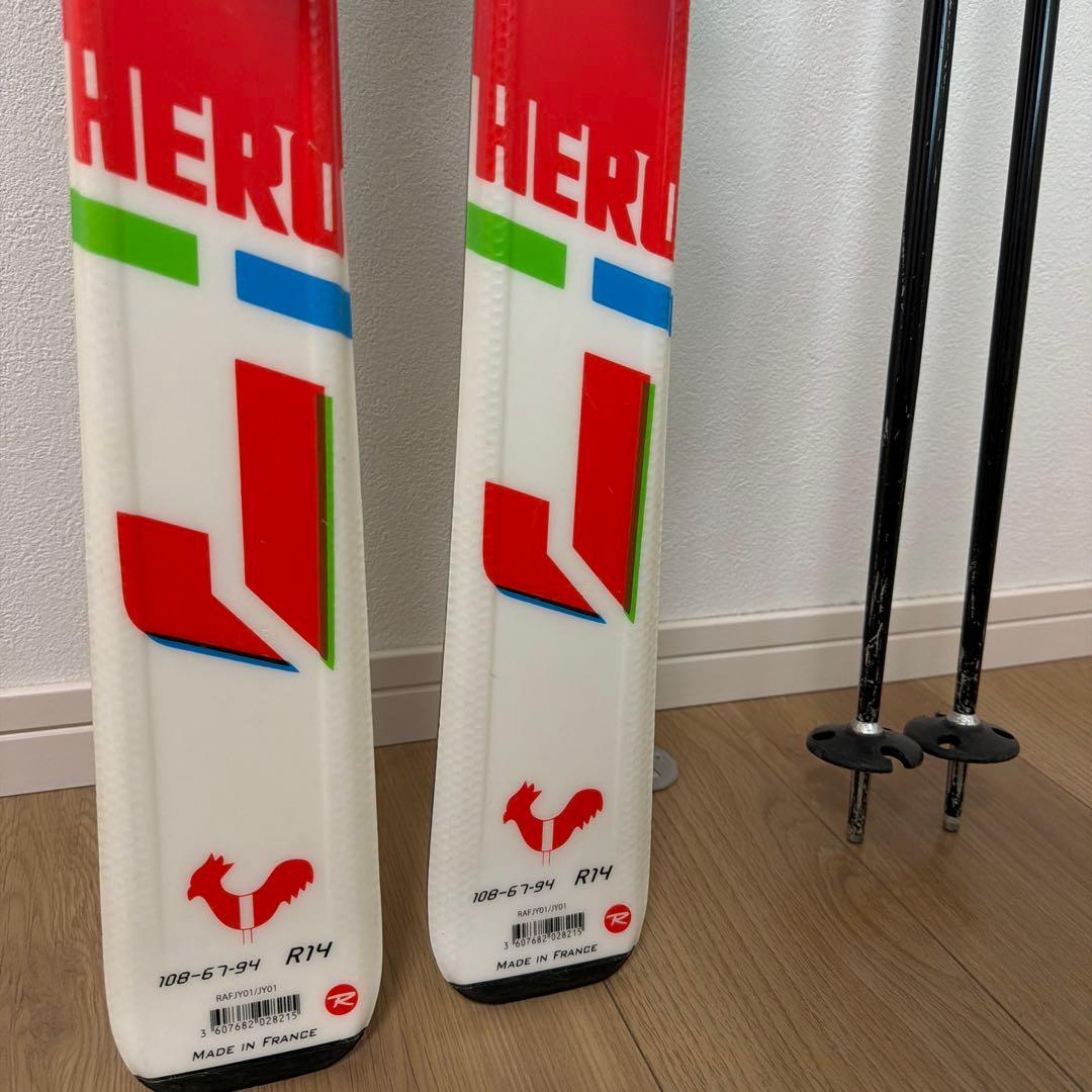 ROSSIGNOL HERO スキーセット ポール付き