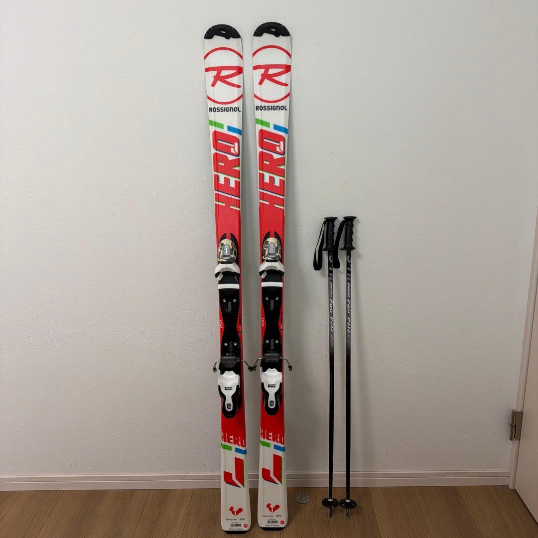 ROSSIGNOL HERO スキーセット ポール付き