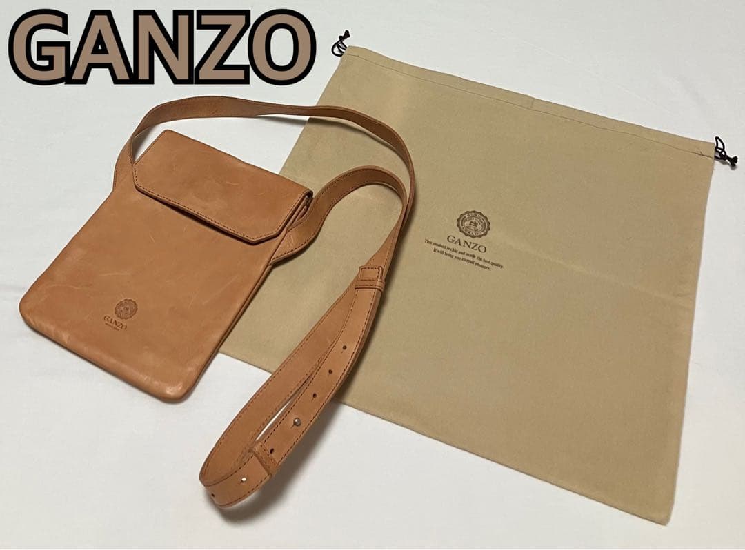 美品★GANZO★ガンゾ★SACCHETTO4★サケット4★サコッシュ★レザー