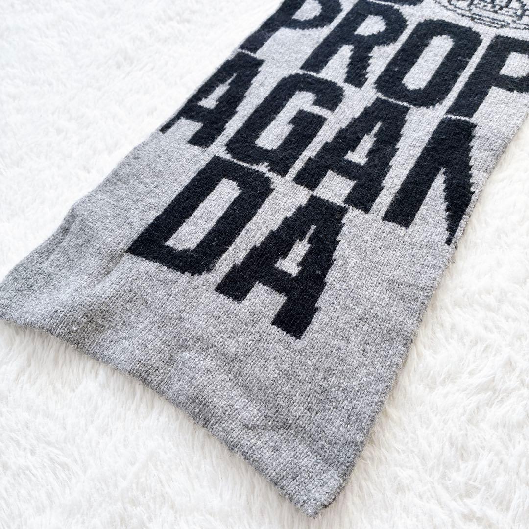 Vivienne Westwood マフラー オーブ 黒 グレー ロゴ ニット