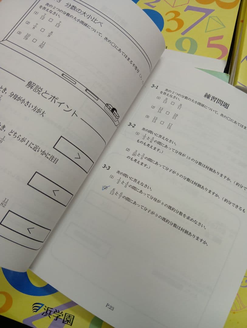 浜学園　小6　 国算理/計算テキスト　2026年受験使用　中古