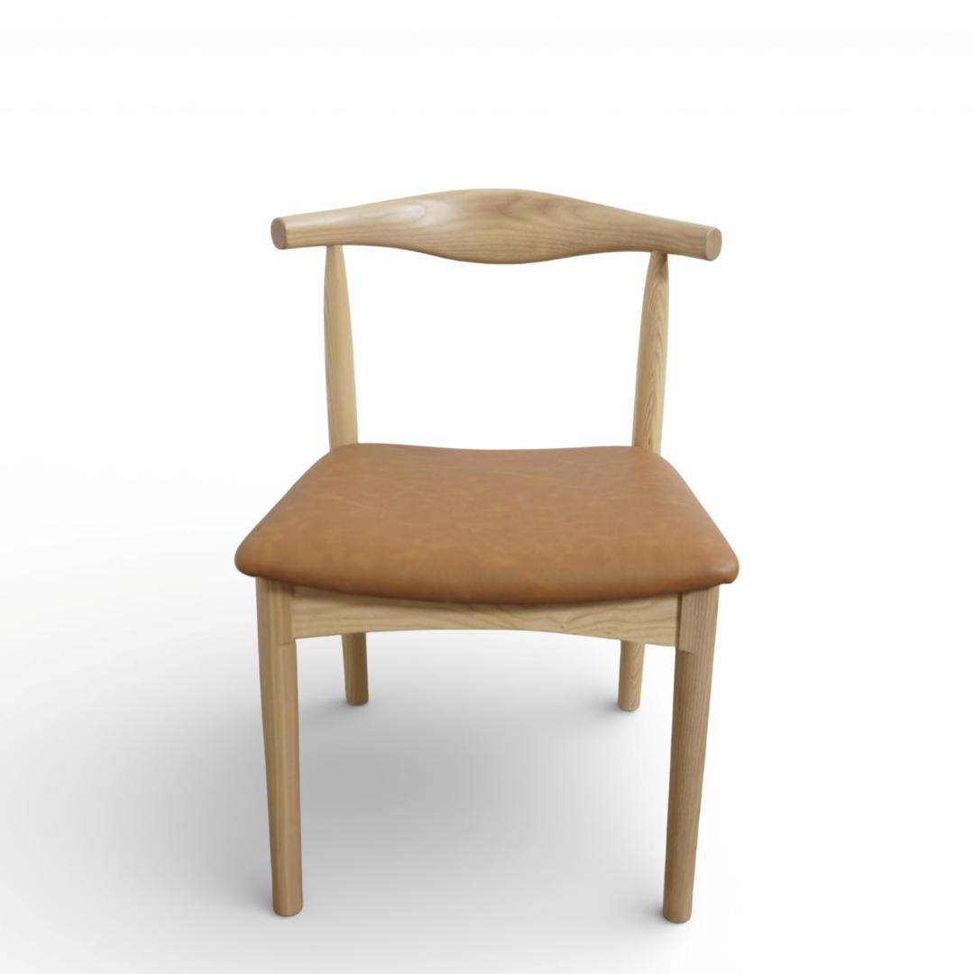 フォロー割2脚セット【新品】北欧風 ダイニングチェア PVCキャメル アッシュ